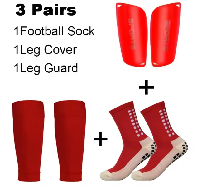 Match Day Bundle - Grip Socks + Shin Pads + Sock Sleeves