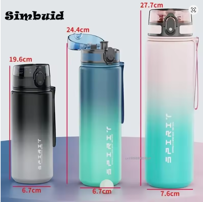 500ml/650ml/1000ml Sports Water Bottle