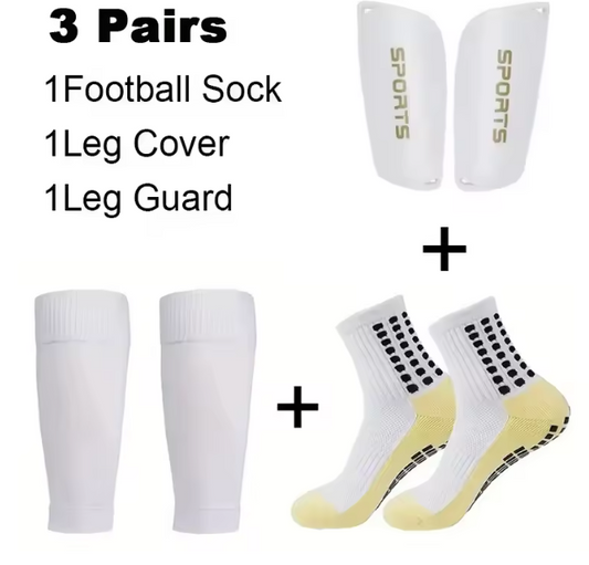 Match Day Bundle - Grip Socks + Shin Pads + Sock Sleeves